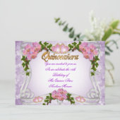 uitnodiging van Quinceanera 15e verjaardag (Staand voorkant)