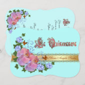 uitnodiging van Quinceanera 15e verjaardag (Voorkant / Achterkant)