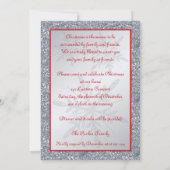 Uitnodiging van Red and Silver Snowflake (Achterkant)