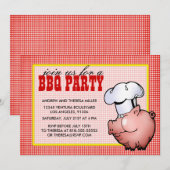 Uitnodiging van Red BBQ Party (Voorkant / Achterkant)