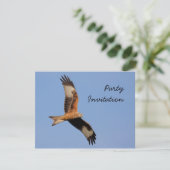 Uitnodiging van Red Kite Party (Staand voorkant)
