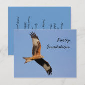 Uitnodiging van Red Kite Party (Voorkant / Achterkant)