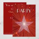 uitnodiging van Red Star "Party" (Voorkant / Achterkant)