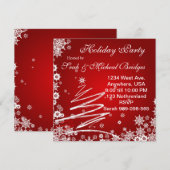 uitnodiging van Red Velvet Holiday Party (Voorkant / Achterkant)