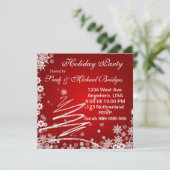 uitnodiging van Red Velvet Holiday Party (Staand voorkant)