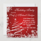 uitnodiging van Red Velvet Holiday Party (Voorkant)