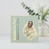 uitnodiging van retro bride bachelorette (Staand voorkant)