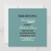 uitnodiging van retro bride bachelorette (Achterkant)