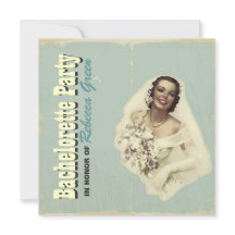 uitnodiging van retro  bride bachelorette