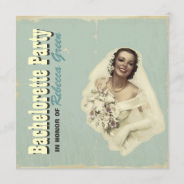 uitnodiging van retro bride bachelorette
