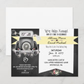 Uitnodiging van Retro Chalkboard Post Wedding Part (Voorkant / Achterkant)