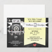 Uitnodiging van Retro Chalkboard Post Wedding Part (Voorkant / Achterkant)