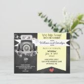 Uitnodiging van Retro Chalkboard Post Wedding Part (Staand voorkant)