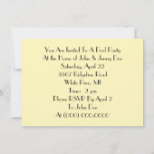  uitnodiging van Retro Flamingos Pool (Achterkant)