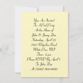 uitnodiging van Retro Flamingos Pool (Achterkant)