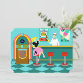 uitnodiging van Retro Soda (Staand voorkant)