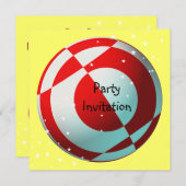 Uitnodiging van Rode en Witte Footballs Partij (Voorkant / Achterkant)