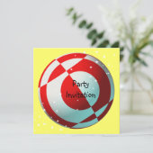 Uitnodiging van Rode en Witte Footballs Partij (Staand voorkant)