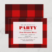 Uitnodiging van Rode & Zwarte Partij (Voorkant / Achterkant)