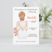 Uitnodiging van Romantisch vrijgezellenfeest met b (Staand voorkant)