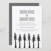 Uitnodiging van roodbaarzen / bruiloft in bergen (Voorkant / Achterkant)