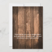 Uitnodiging van Rustic Beer en Diaper (Achterkant)