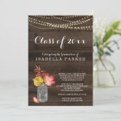 Uitnodiging van Rustic Herfst Woman's Graduation P (Staand voorkant)