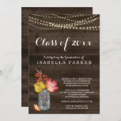 Uitnodiging van Rustic Herfst Woman's Graduation P (Voorkant / Achterkant)