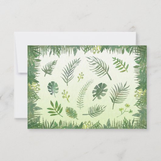 Uitnodiging van Safari-dieren voor kinderen (klein (Achterkant)