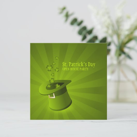 Uitnodiging van Saint Patrick's Day Party (Staand voorkant)
