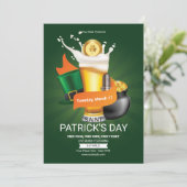 Uitnodiging van Saint Patrick's Day Party (Staand voorkant)