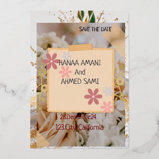 Uitnodiging van Schitterend huwelijk (Voorkant)