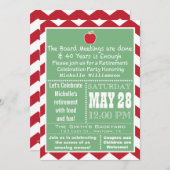 Uitnodiging van schooldirectielid Uittredingsparti (Voorkant / Achterkant)