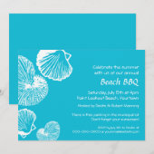 Uitnodiging van Seashell Beach Party (Voorkant / Achterkant)