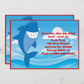 Uitnodiging van Shark Pool Party (Voorkant / Achterkant)