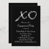 Uitnodiging van Silver XO voor een verlofpartij (Voorkant / Achterkant)