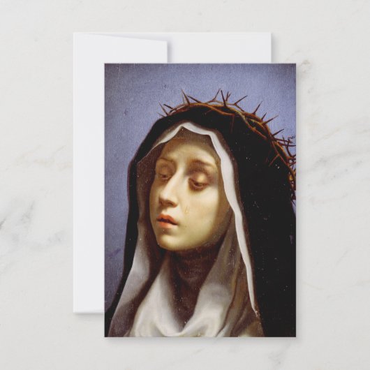 Uitnodiging van Sint-Catharina van Siena (Voorkant)