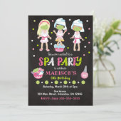 Uitnodiging van Spa Party Birthday (Staand voorkant)