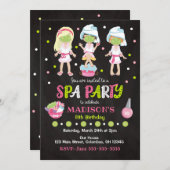 Uitnodiging van Spa Party Birthday (Voorkant / Achterkant)