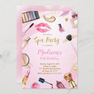 Uitnodiging van Spa Party Birthday