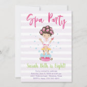 Uitnodiging van Spa Party Birthday (Voorkant)