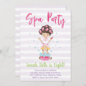 Uitnodiging van Spa Party Birthday (Voorkant / Achterkant)