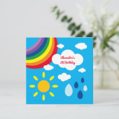 Uitnodiging van speciale regenboogdagen voor Kind (Staand voorkant)