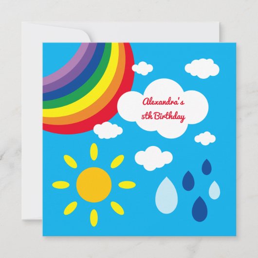 Uitnodiging van speciale regenboogdagen voor Kind (Voorkant)