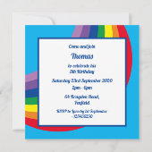 Uitnodiging van speciale regenboogdagen voor Kind (Achterkant)