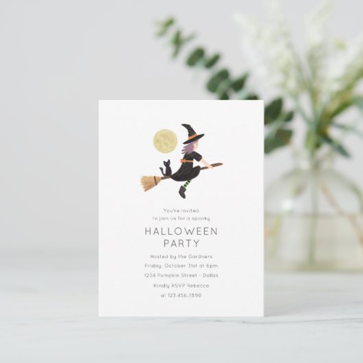 Uitnodiging van Spellbound Halloween Party (Staand voorkant)