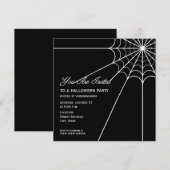 Uitnodiging van Spiderweb Halloween Party (Voorkant / Achterkant)
