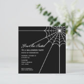 Uitnodiging van Spiderweb Halloween Party (Staand voorkant)