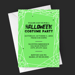 Uitnodiging van Spiderweb Halloween Party