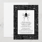 Uitnodiging van Spiderweb Halloween Party (Voorkant / Achterkant)